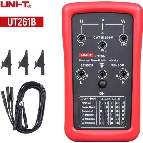 UNI-T UT261B Phase Dequence Meter Motor Rotation Direction 3 Phase Magnetic Field Lack Phase Measurement Tester