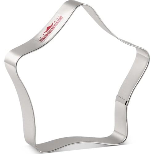 KENIAO Star Cookie Cutter - 9.9 x 10.3 CM - Plaque Frame Biscuit / Fondant / Bread / Pancake Molds - Stainless Steel