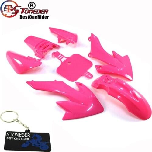 STONEDER Pink Fairing Plastic Fender Kit For CRF50 XR50 70 cc 90cc 110cc 125cc 140cc 150cc 160cc Piranha SSR Thumpstar Stomp SDG