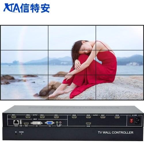 3×3 1920*1080P@60HZ video wall processor HDMI 3×2 2×2 LCD tv wall controller 1 input 9 HDMI output Factory direct sale