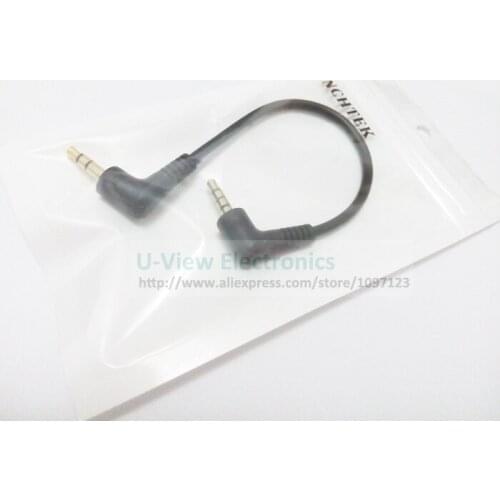 NCHTEK Dual 90 Degree Right Angled 3.5mm 4 Poles Audio Male to 3 Poles Male Extension Cable About 15CM/Free Shipping/2PCS