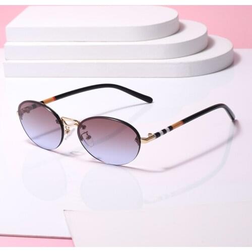 2021 new oval frame sunglasses female personality fashion photo sunglasses men glasses