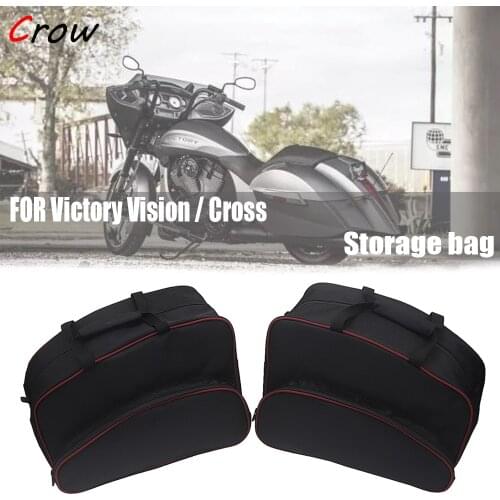 Pair Motorcycle Saddle Bags Side Storage Luggage Bag Inner bag liner Waterproof FOR Victory Vision Tour Cross Country Tour