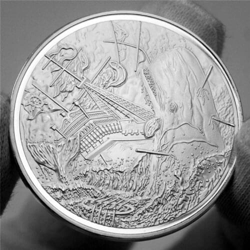 Pirate Flag Silver Plated Challenge Coin Commemorative Coin Collection Gift Souvenir Art Metal Antiqu Collectible Lucky Coin