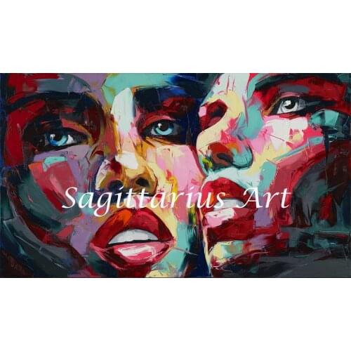 Handmade Modern Abstract Wall Decor Fine Art Francoise Nielly untitled 11 Oil Painting Hand painted Artwork Canvas Painting art