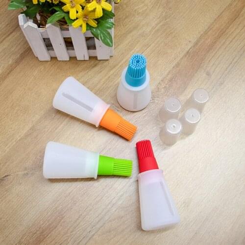 Silicone Portable Oil Basting Brushes Bottle with Brushes Liquid Oil Pastry Kitchen Baking BBQ Tool Kitchen cooking Tools 1Pcs