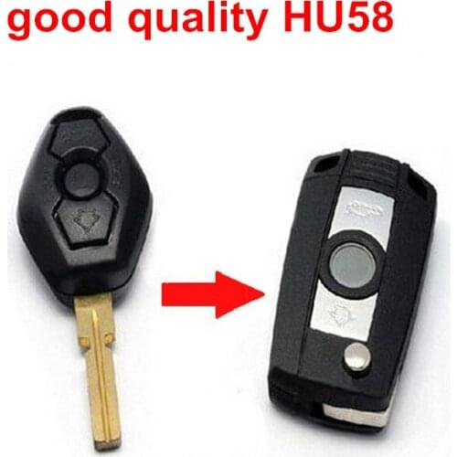 Folding Flip Key Case Refor BMW 3 5 7 SERIES Z3 Z4 E38 E39 E46 Remote Case Fob For BMW 3 Buttons Modified Flip Remote Shell