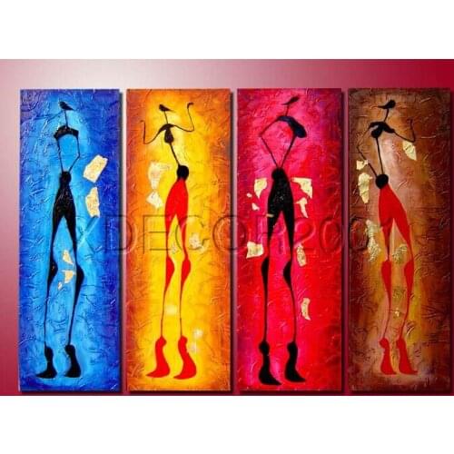 MODERN ABSTRACT Home WALL ART OIL PAINTING ON CANVAS citys girl painting shipping no framed