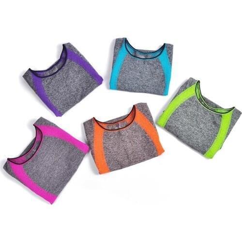 Yoga Exercise Athletic short Tees Compression Tights Womens Sport T-shirts Dry Quick Running Fitness Women tops 5 colors S-XL