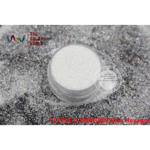 TCY001 Very shinning white with silver light Color Glitter for nail,tatto art decoration DIY Spangles