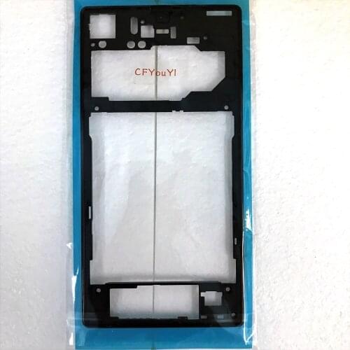 CFYOUYI Replacement Parts Rear Back Middle Housing Frame Bezel Plate for Sony Xperia Z1 L39h C6903 Whole Sale with sticker