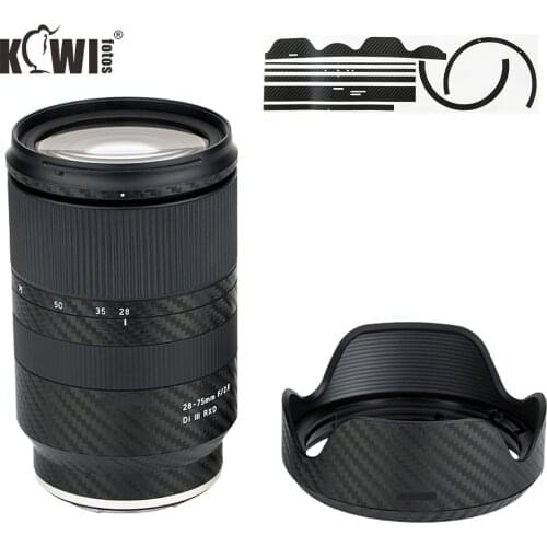 Anti-Scratch Lens and Lens Hood Cover Carbon Fiber Protective Skin Film For Tamron 28-75mm f/2.8 Di III RXD A036 Lens Anti-Slide