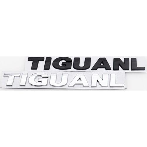1pcs 3D metal Hot sale TIGUANL Car logo letter sticker Rear tail door trunk sticker car rear sticker Decal styling Accessories