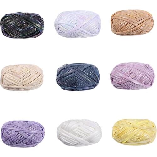 100g/ball Glitter Thick Yarn Soft Colored Cloth Yarn High Quality For Hand Knitting Woven Bag Carpet DIY Hand-knitted Material