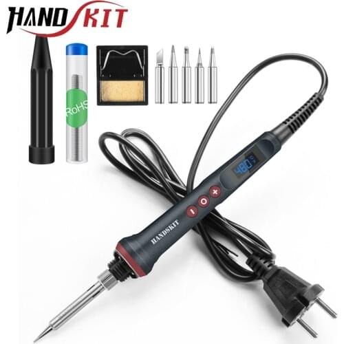90W LED Digital Soldering Iron kit 110V/22V Soldering Iron 4 wire Core Electrical Welding Tools
