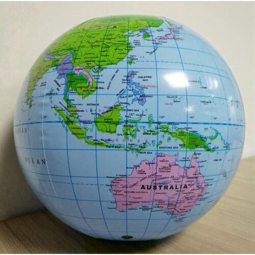 40cm Inflatable World Map Ballons Balls Globe Tellurion Balloon Beach Play Toys Teach Education Geography Tools