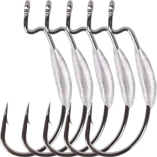 5pcs/lot Trulinoya high quality fishing hooks crank hook Black nickel hooks jig head hook Fishing accessories