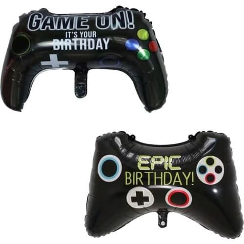 10/30/50pcs Big Black Gamepad Boy Inflate Toy GAME ON Foil Balloon Happy Birthday Decoration Game Match Props Gaming Tool Ball