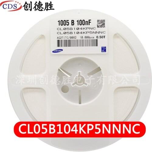 CL05B104KP5NNNC CAP CER 0402 100nF 104K ±10% 10V X7R Ceramic Capacitor 10000pcs Ceramic Capacitor
