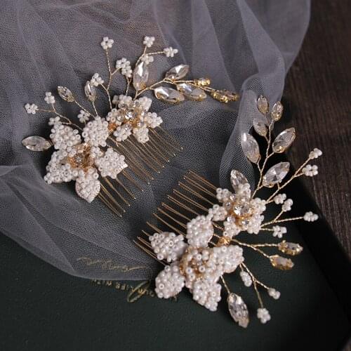 Flower Rhinestone Hair Comb Hair Accessories For Women Decoration For Hair Wedding Accessories Hair Jewelry Headpiece
