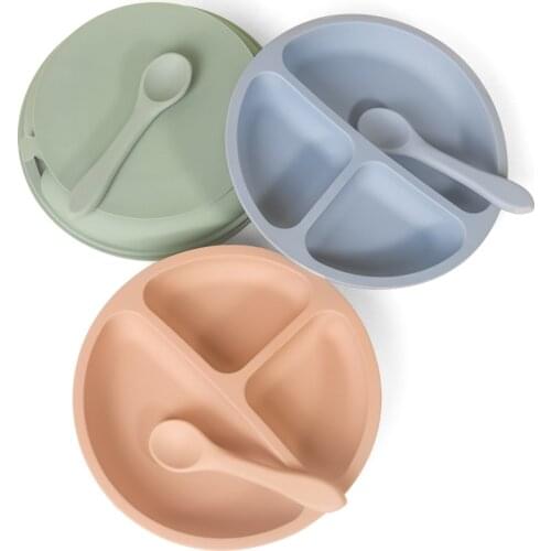 Childrens dishes baby Silicone Sucker Bowl Baby Smile Face Plate Tableware Set Smile Face Baby Tableware Set kids plate