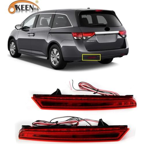 For Honda Odyssey 2009 2010 2011 2012 2013 2014 Led Rear Bumper Reflector Taillight Lights Braking Driving Warning Lamp