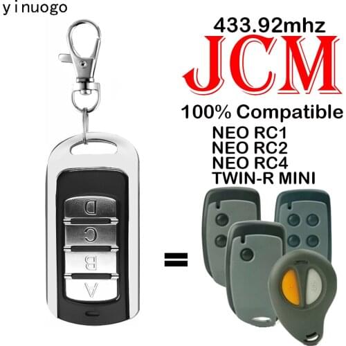 JCM NEO / JCM TWIN Garage Door Remote Control Duplicator 433.92MHz Gate Opener Command GO PORTIS 433MHz Gate Remote Control