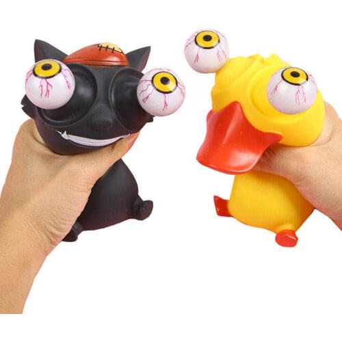 Cartoon Animal Squeeze Antistress Toy Boom Out Eyes Doll Stress Relief Squishy Slow Rising Toy Kids Funny Gift