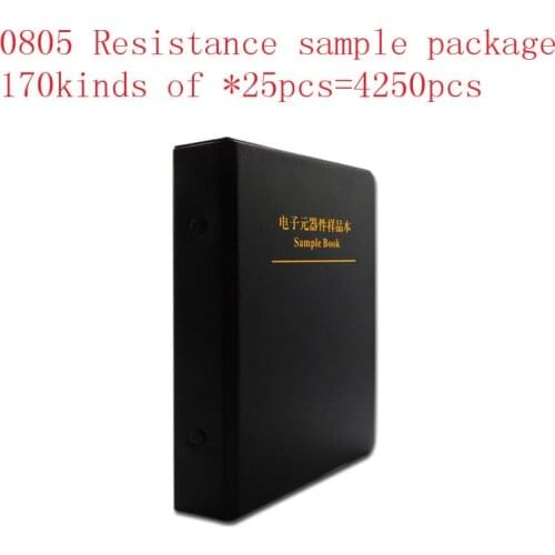 SMD Resistor Assortment Kit Pack 1206 1% 0R-10M)170 Values*25pcs/each=total 4250pcs Resistance Component Package Sample Book