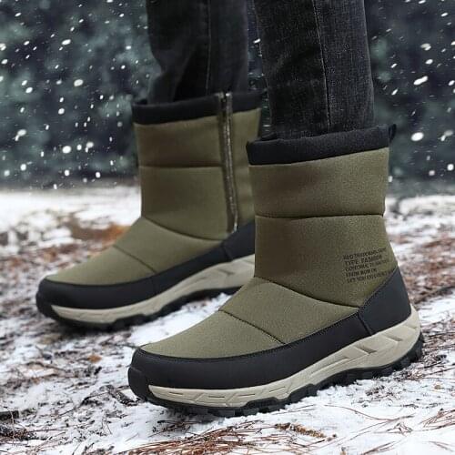 New arrival Winter Outdoor Hiking Shoes For Men Full fur Hiking Boots Walking Warm Trekking Footwear High top snow boots