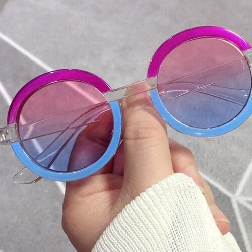 New Fashion Colorful Small Sunglasses Boys Girls Vintage Summer Round Cute Glasses Outdoor Casual Transparent Eyewear Sunglasses