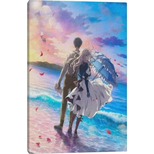 Japanese Violet Evergarden Printed Poster Anime Girl Canvas Paintings Home Decor Modular Picture Modern For Living Room Wall Art