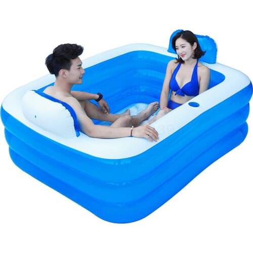 Family Bathtub Adult Bathtub Couple Inflatable Bathtub Thickened Folding Bathtub Childrens Bathtub