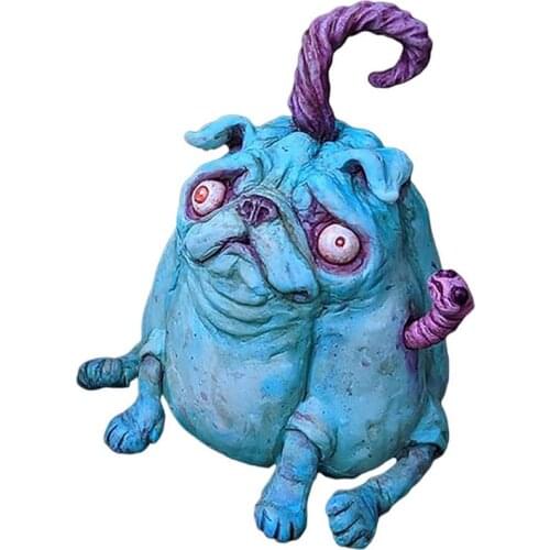 Halloween Pug Figurine Resin Miniature Animal Sculpture For Indoor Outdoor Decor Dog Figurines Ornament Room Decor