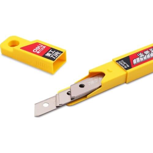Deli 2012 10pcs/pack 9MM utility Knife Blades Low Carbon Alloy Steel Paper Office Stationery Art Paper Cutting DropShipping