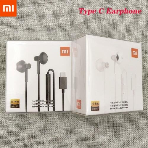 Xiaomi Mi 10 11 10T Pro Hybrid DC Seo In-Ear Earphone Type C Earphone With Mic Wire Control Dual Driver For Mi 8 9 Se 6 6x mix 3