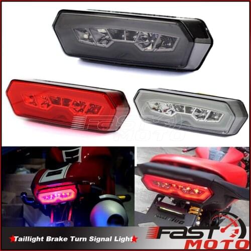 Motorcycle Integrated LED Red Clear Smoke Lens TailLight Turn Signals Brake Lamp For Honda CB650F CBR650F CTX700N MSX Grom 125