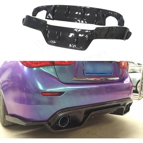 Carbon Fiber Rear Lip Diffuser For Infiniti Q50 Q50L Q50S 2014 2015 2016 2017 J Style Bumper Chin Splitter Guard Spoiler