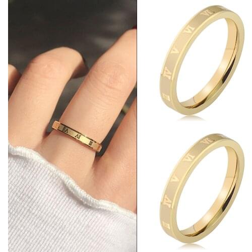 2MM Viking Rings roman Numerals Gothic Ring Fit Adventure K-pop Accessories Body Jewelry Set Free Shipping Male Ring Female
