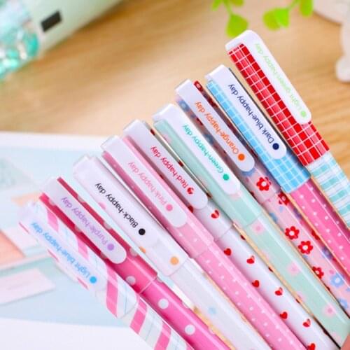 10 Pcs Korean Stationery Stationery Watercolor Pen Cute Gel Pens Set Color Back To School Cool Pens
