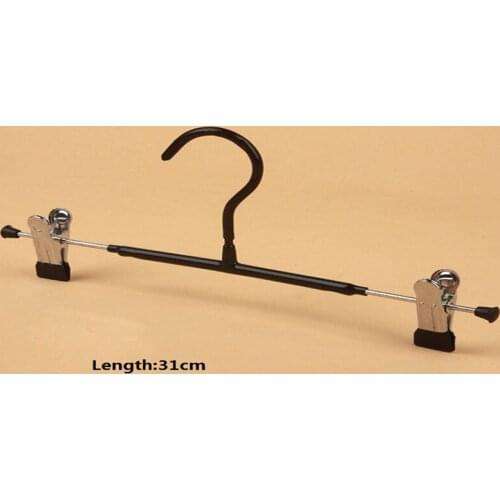 100 pieces of new metal hangers, white and black clip, upright column hangers, trousers and skirts, childrens wear and adult we