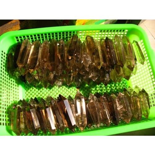 1000g Natural smoky quartz Crystal Point Healing Cut Polished