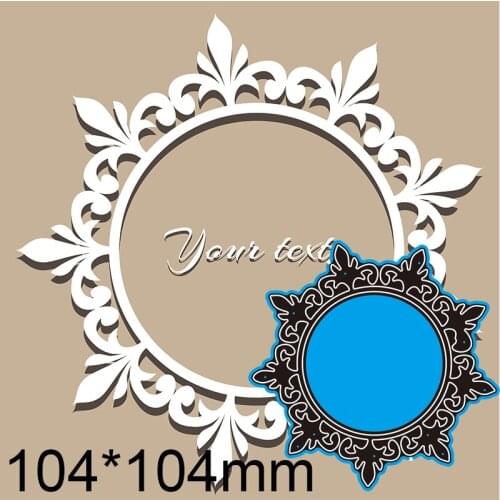104*104mm Laciness Circle Card New Cutting Dies Scrapbook Decoration Embossing Paper Craft Album Card Punch Knife Mold