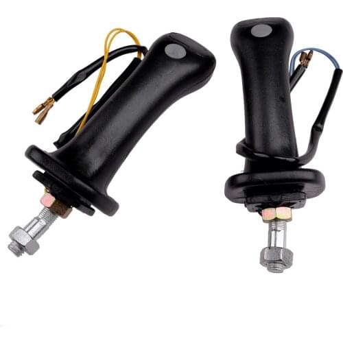 2Pcs Excavator Joystick Handle Fit for Xugong Yuchai Lovol Longgong Rev o 55/60/65/75-8/80 Black Accessories