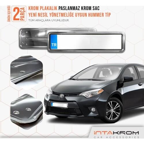 For Toyota Corolla Chrome Plates Of Hummer type 2 PCs Chrome Styling Accessories Car Track Modified Designed Stainless steel