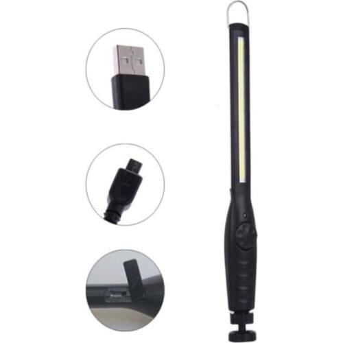 2Pcs Portable COB Flashlight Torch USB Rechargeable LED Work Light Magnetic COB Hook Hanging Lamp For Car Repair Camping NEW