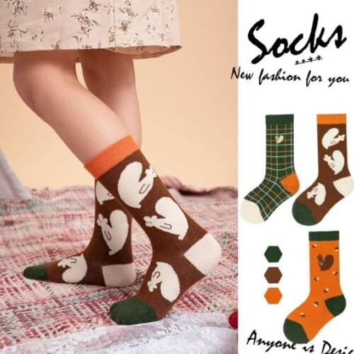 3pairs/pack girls Socks For Boys Winter Short Socks Warm Soft Kids Girls Thick terry Socks 3-12y