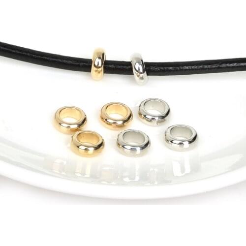 50pcs 12x4.5mm Acrylic Plastic CCB Round Big Hole Loose Spacer Bead European Ring Fit DIY Bracelet Jewelry Findings Making