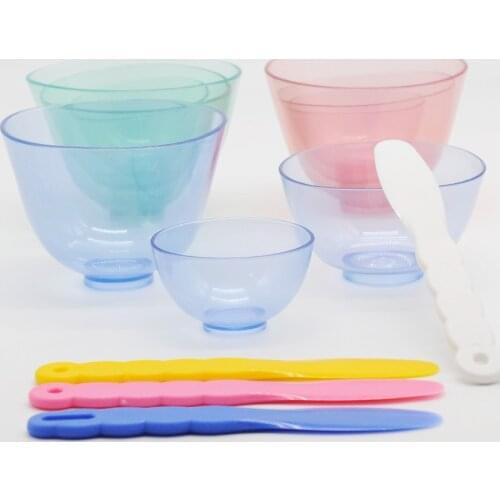 Dental Lab Rubber Mixing Bowls With Plastic Mixing Spatulas For Dentistry Clinic Supplies