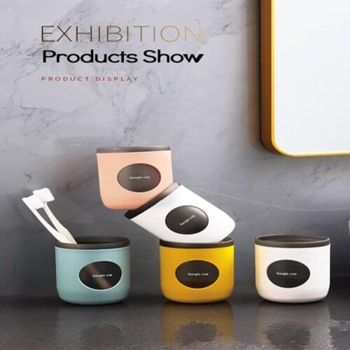Nordic Style Tooth Brushing Cup Simple Couple Eco-friendly Non-Slip Mouthwash Cup Plastic Tooth Cup Bathroom Accessories